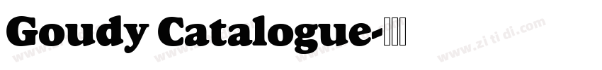 Goudy Catalogue字体转换
